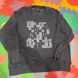 Aerie “Checked Out” Oversized Sweatshirt